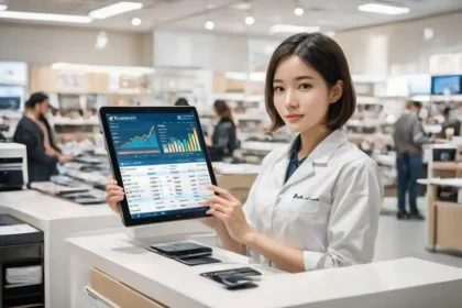 software transaksi penjualan toko dengan sistem POS digital di kasir modern