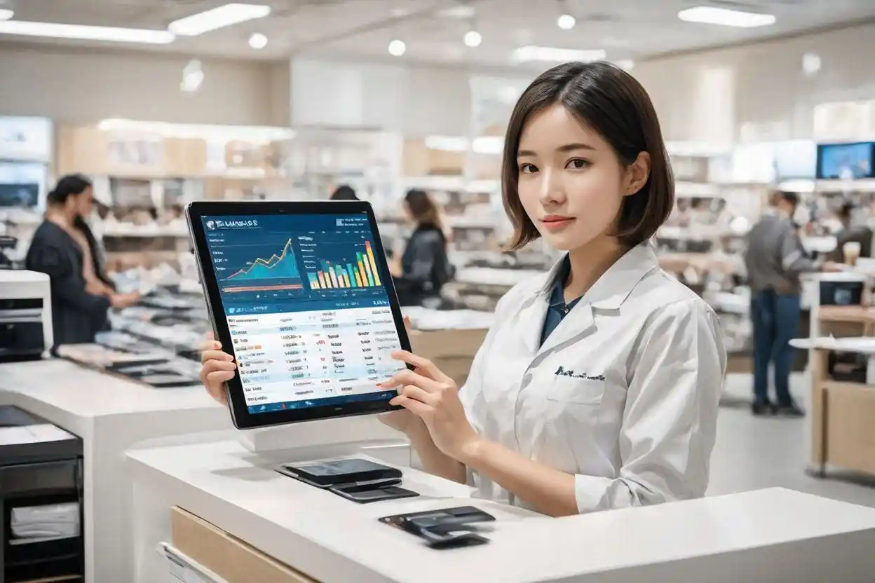 software transaksi penjualan toko dengan sistem POS digital di kasir modern