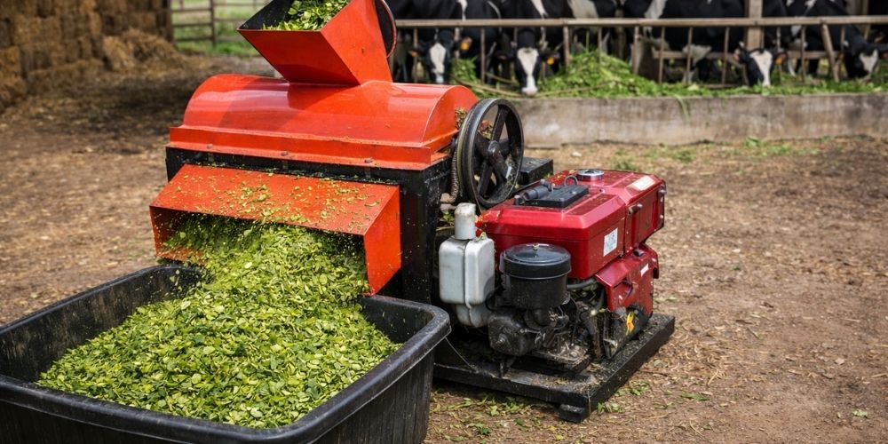 mesin pencacah rumput hasil halus
