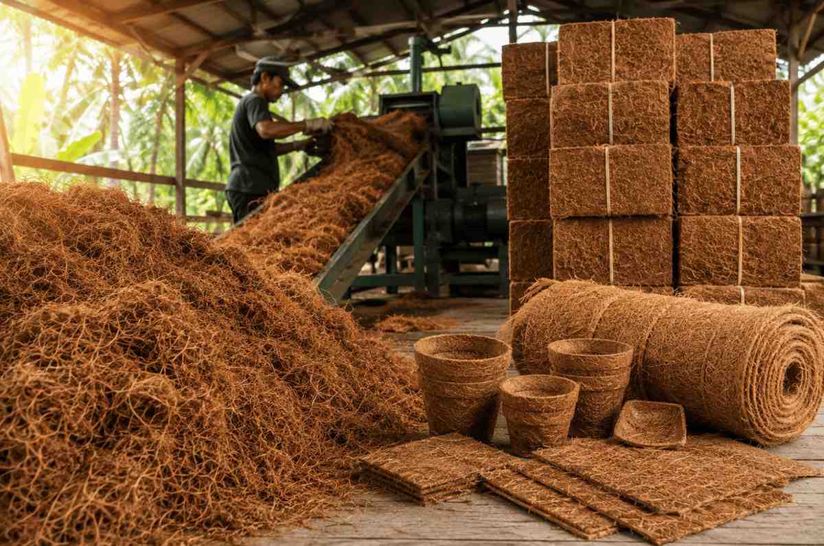 ide usaha dari sabut kelapa