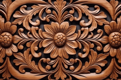 motif ukiran kayu modern