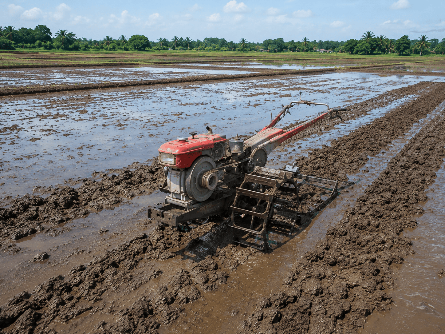 teknik membajak sawah yang benar