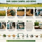tahapan gabah sampai jadi beras