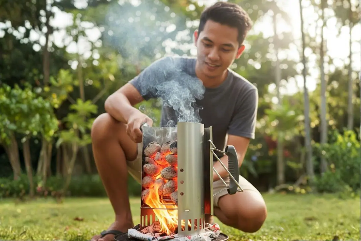 Cara menyalakan arang briket